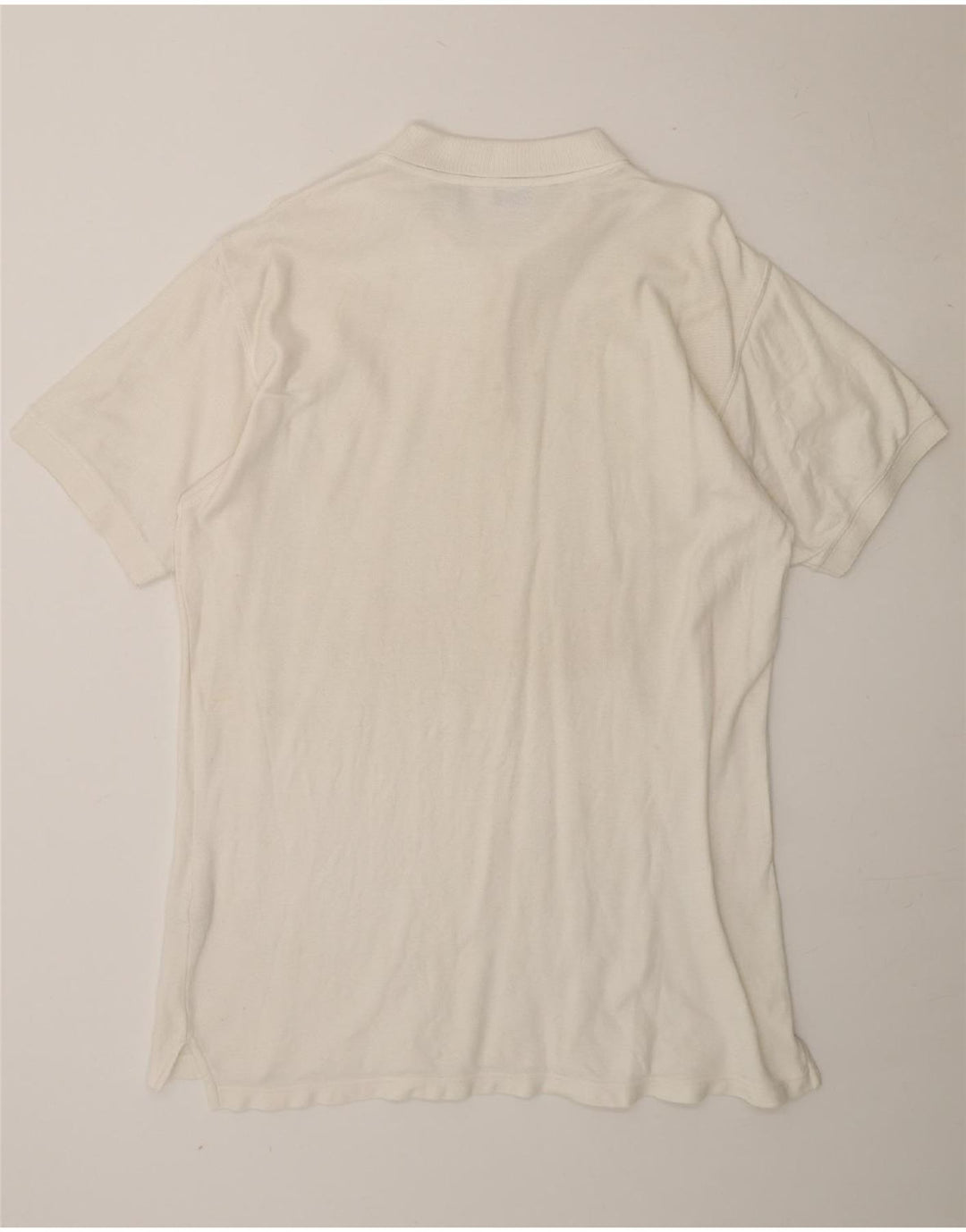 EDDIE BAUER Mens Polo Shirt Medium White Cotton Vintage Eddie Bauer and Second-Hand Eddie Bauer from Messina Hembry 