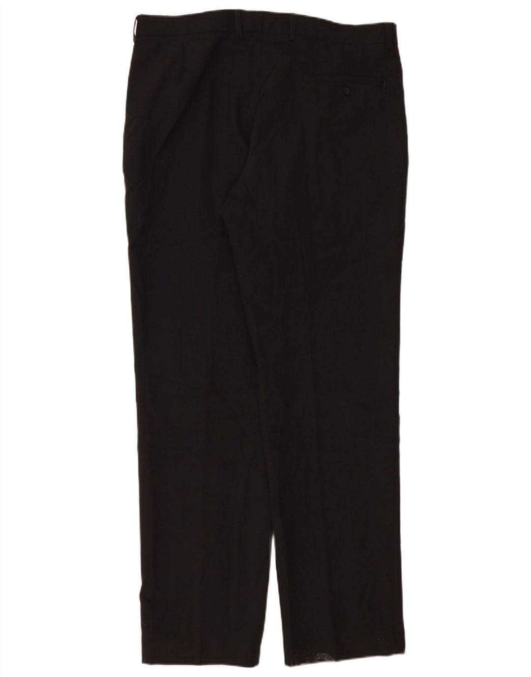 Pantaloni da abito dritti da uomo Marks & Spencer W36 L33 poliestere nero