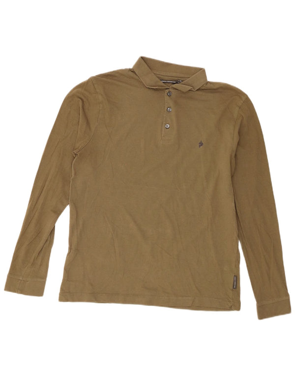 Polo da uomo a maniche lunghe con vestibilità regolare French Connection, kaki medio