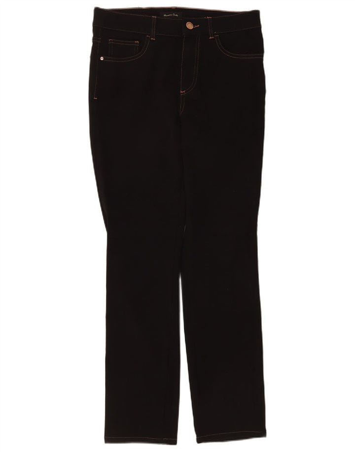 Jeans slim da donna Massimo Dutti EU 38 Small W28 L30 Cotone nero