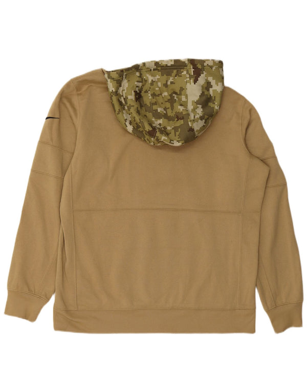 Nike Mens Seattle Seahawks Graphic Hoodie Jumper Large Beige Camouflage