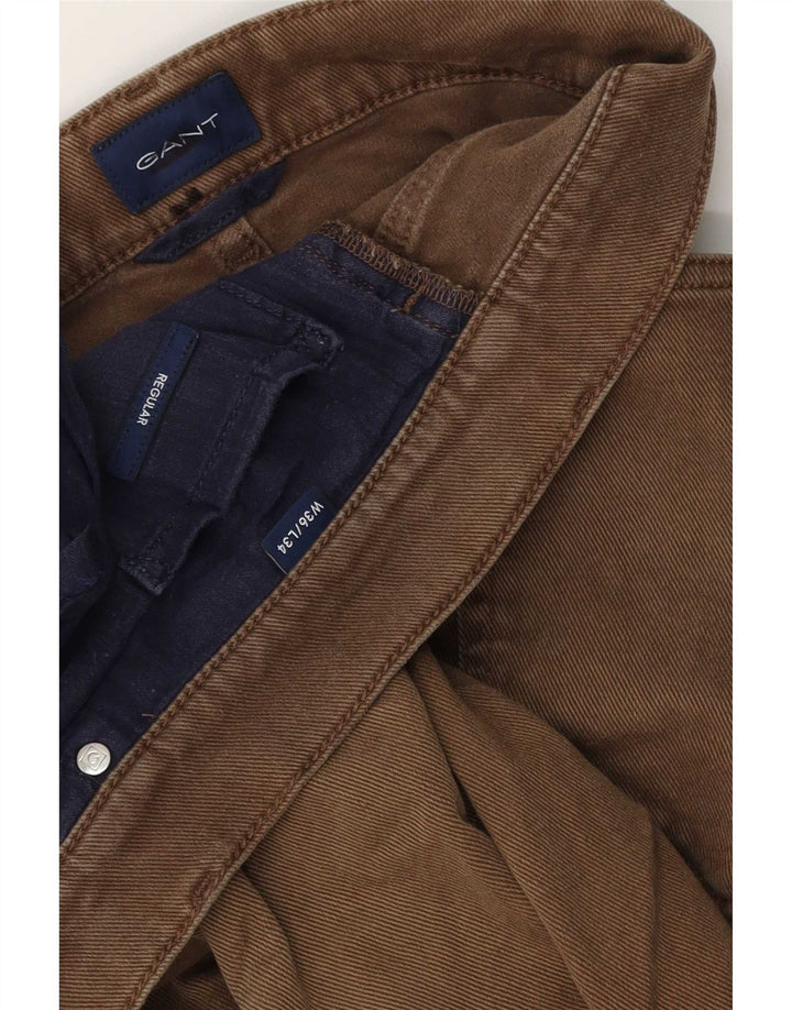 Pantaloni casual da uomo vestibilità regolare Gant W36 L34 Marrone