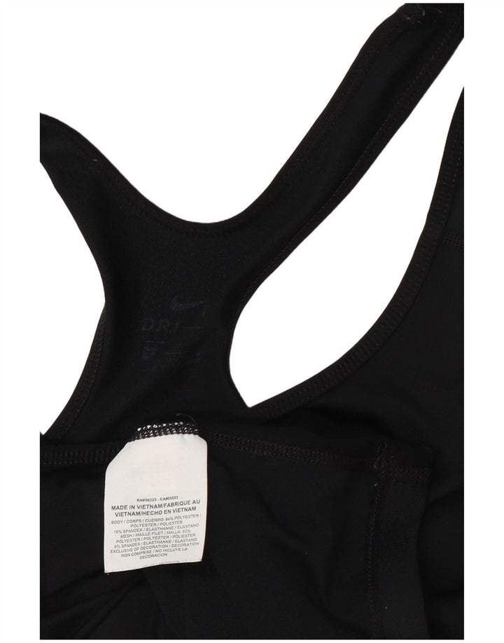 Canotta grafica Nike Dri Fit da donna UK 10 piccola in poliestere nero