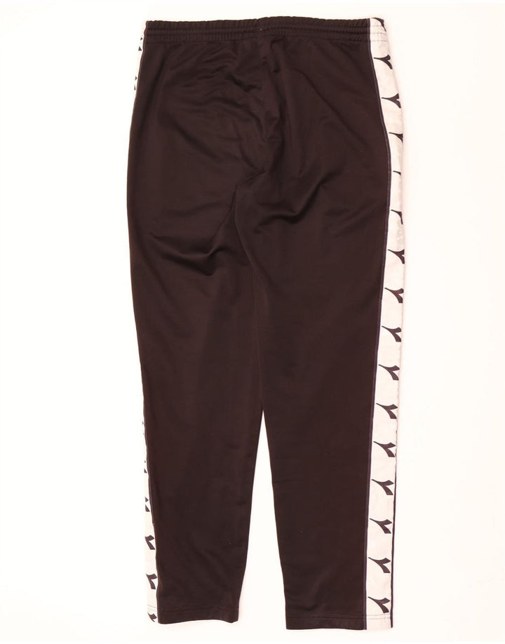 Pantaloni da tuta grafici da uomo Diadora Large in poliestere color block nero