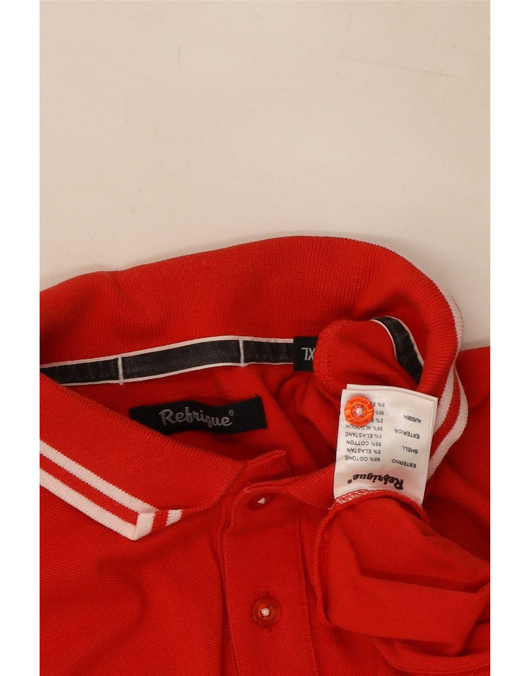Polo da uomo Refrigue XL in cotone rosso