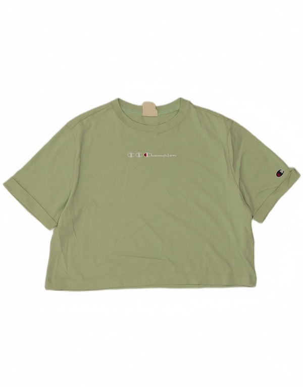 T-shirt grafica corta da donna Champion UK 14 Cotone verde medio