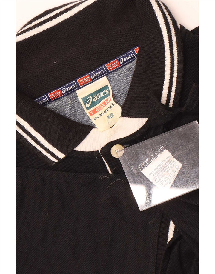Polo da rugby da uomo Asics piccola in cotone nero
