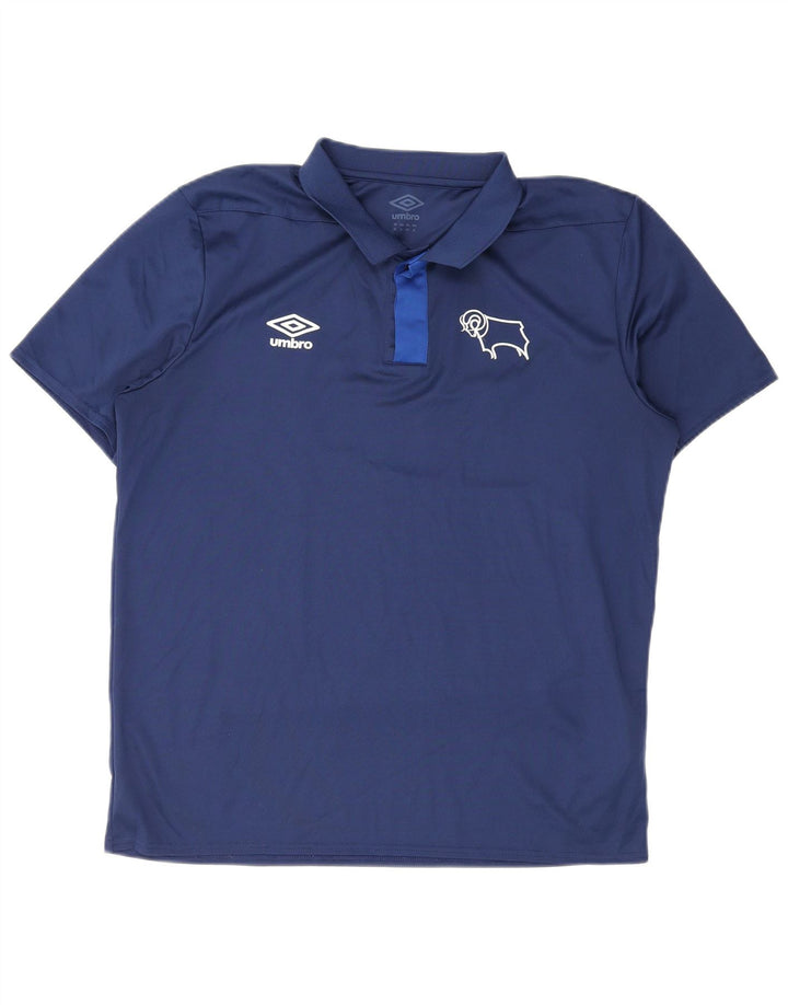Polo da uomo Umbro XL in poliestere blu navy