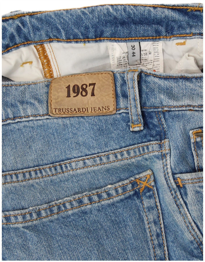 Jeans Crop Slim Donna Trussardi IT 44 Medio W30 L25 Blu Cotone