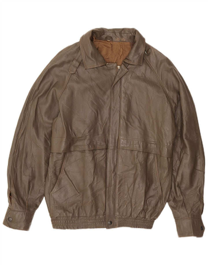 Giacca in pelle da uomo VINTAGE IT 48 Marrone medio