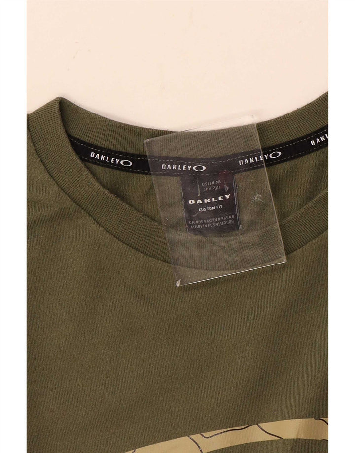 T-shirt grafica personalizzata da uomo Oakley XL Khaki