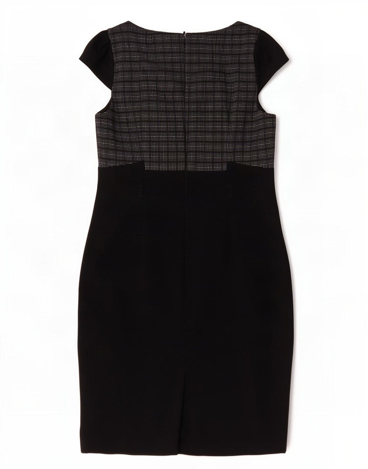 Abito tubino da donna Marks & Spencer UK 14 poliestere medio a quadri nero