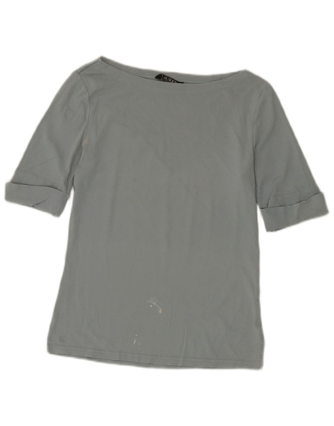 Top da donna Ralph Lauren manica 3/4 UK 12 Grigio medio