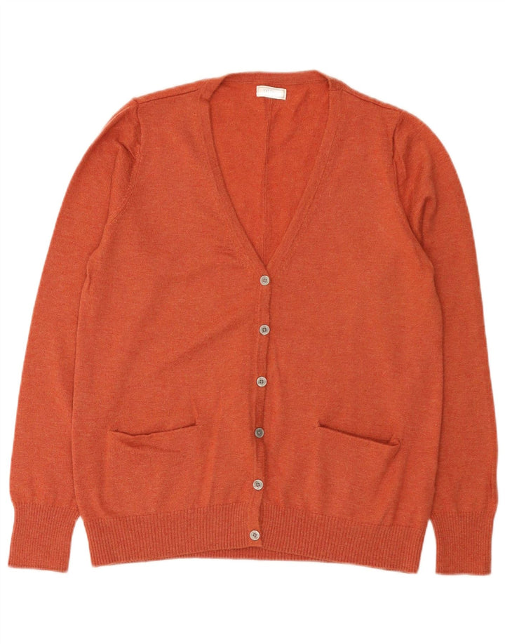 Maglione cardigan da donna Fat Face UK 12 Lana arancione medio