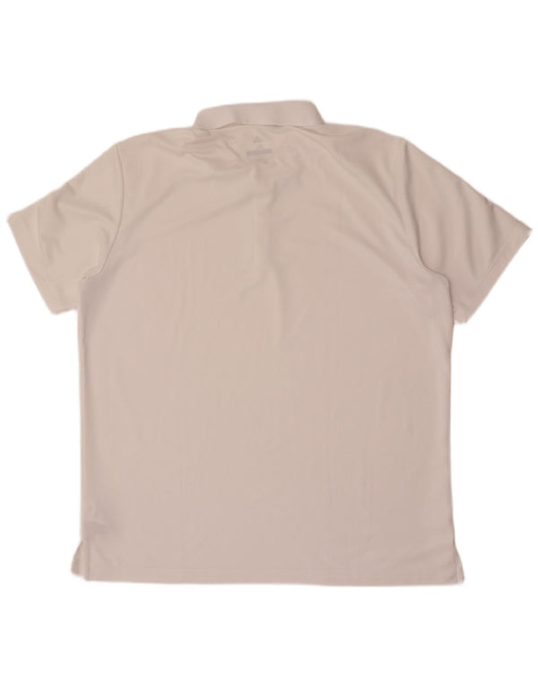 Polo da golf da uomo Adidas XL bianca in poliestere