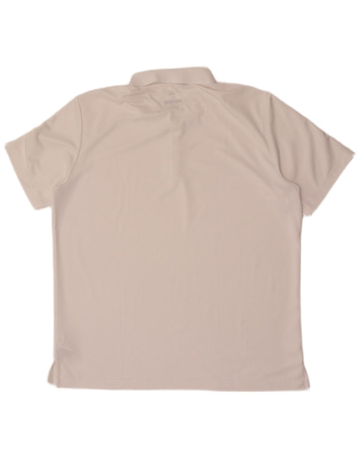 Polo da golf da uomo Adidas XL bianca in poliestere