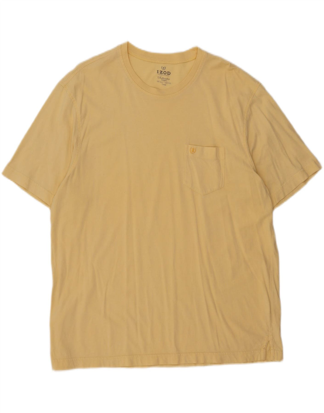 IZOD Mens T-Shirt Top Large Yellow Cotton Vintage Izod and Second-Hand Izod from Messina Hembry 