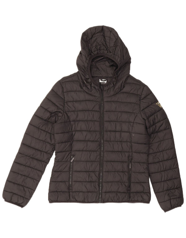 Giacca imbottita con cappuccio da donna Carrera UK 14 media nera in poliammide