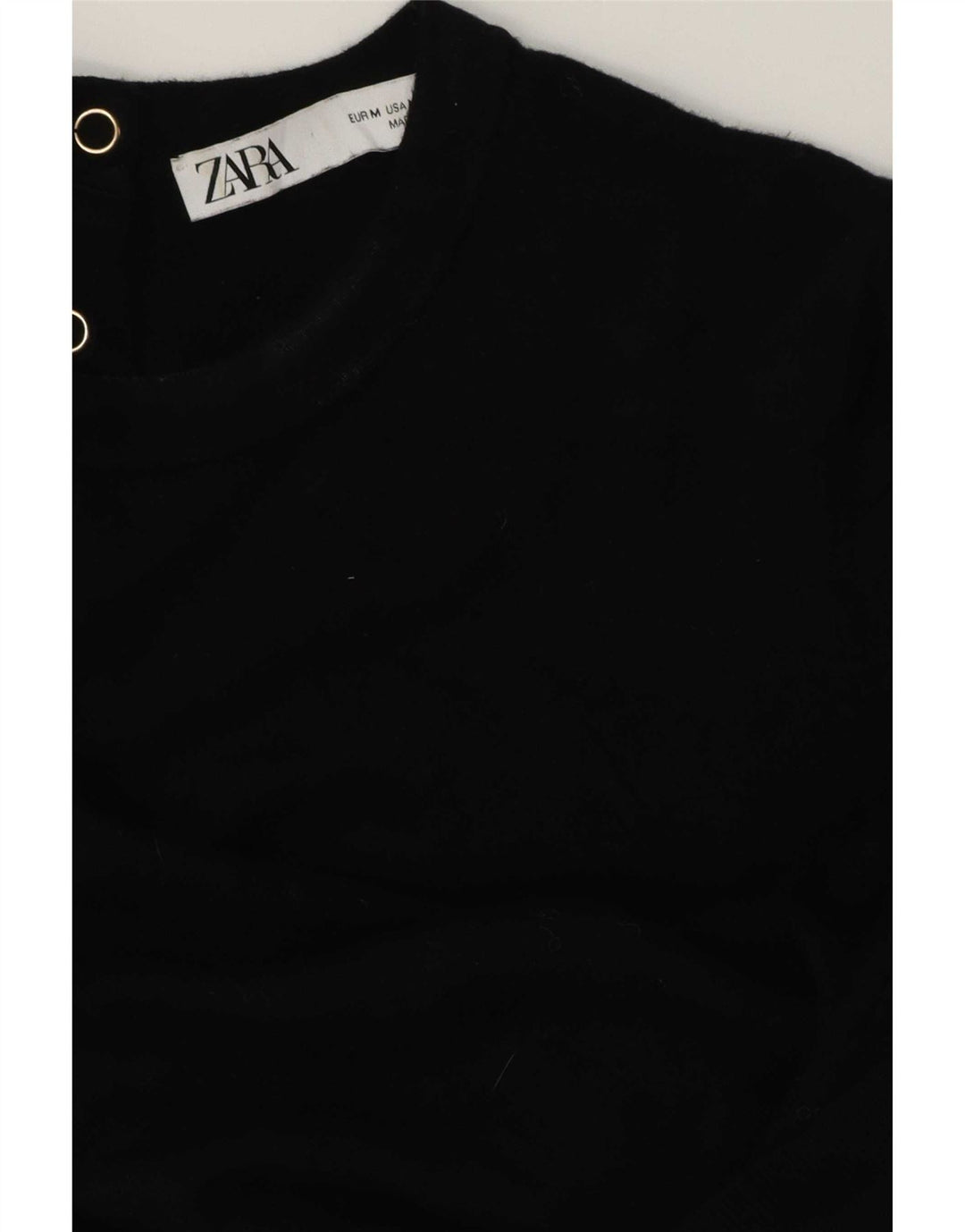 T-shirt Zara da donna Top UK 14 media nera