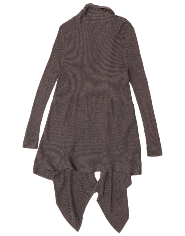 Marks & Spencer Womens Longline Open Cardigan Sweater UK 18 XL Grey