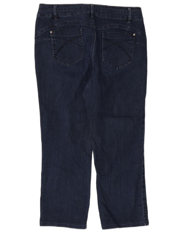 Jeans cropped Petite da donna M&Co UK 16 Large W34 L23 Cotone blu navy