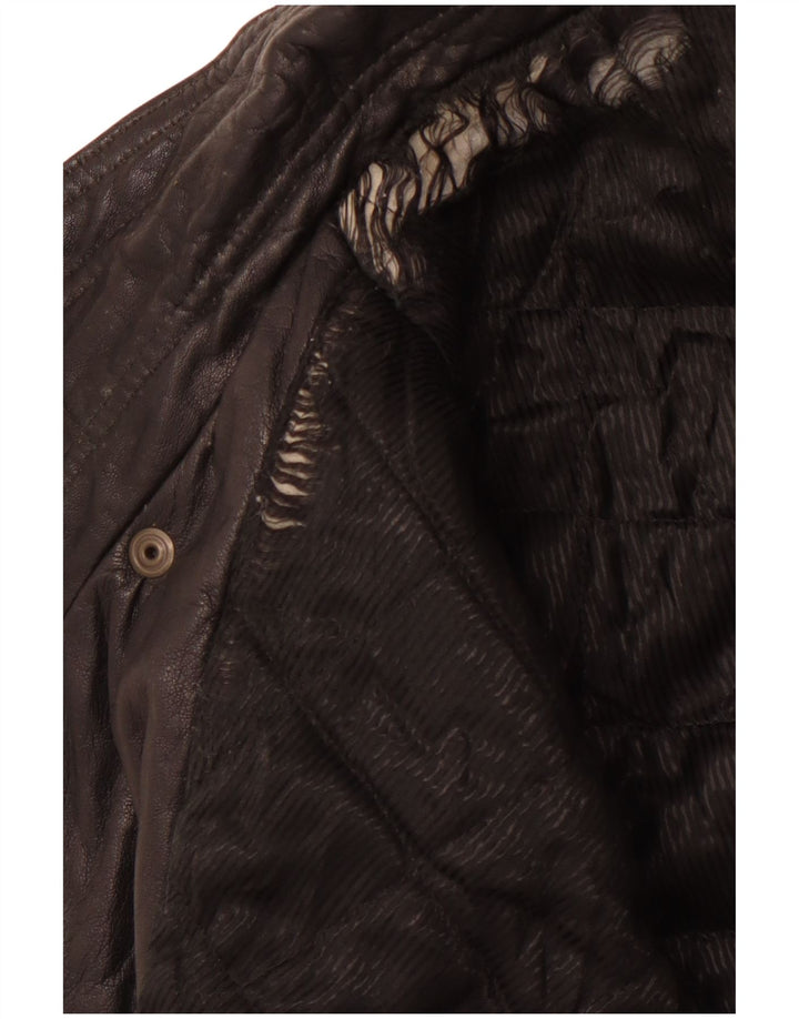 Giacca in pelle da uomo VINTAGE IT 50 Large in pelle nera