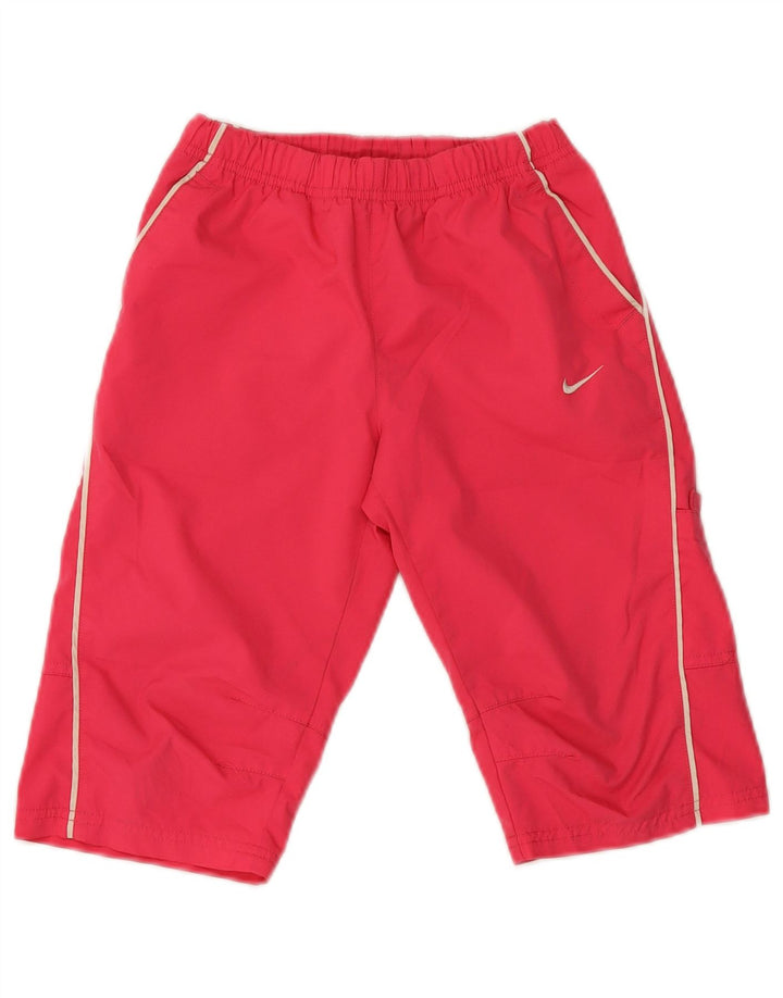 Pantaloncini sportivi Nike Bermuda per ragazze 7-8 anni, taglia grande, rosa, in poliestere