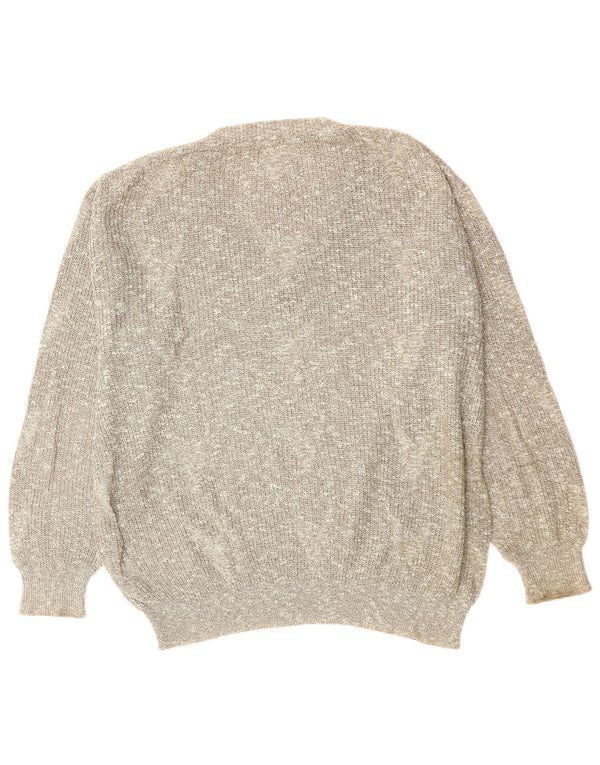 Maglione da uomo con scollo a V Rasica XL grigio screziato