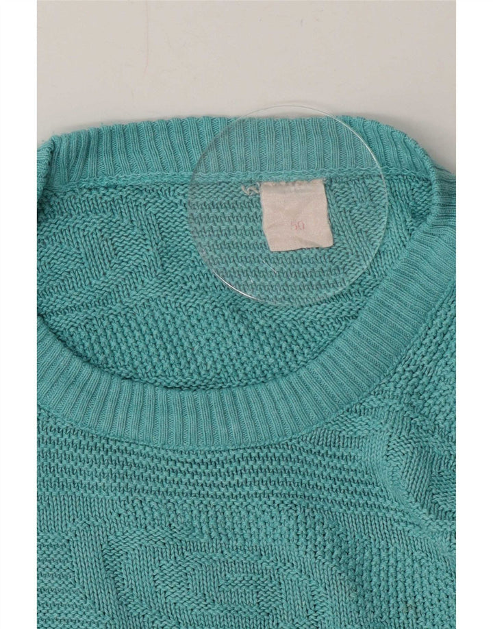 Maglione girocollo da uomo vintage IT 50 Blu medio