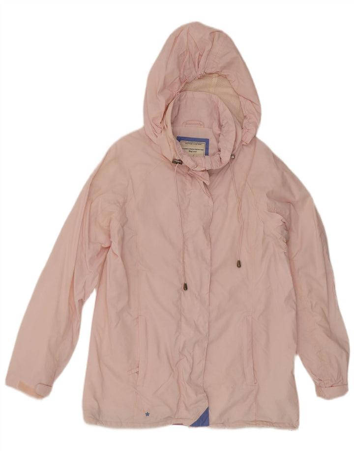 Giacca antipioggia oversize con cappuccio da donna Joules UK 8 piccola rosa