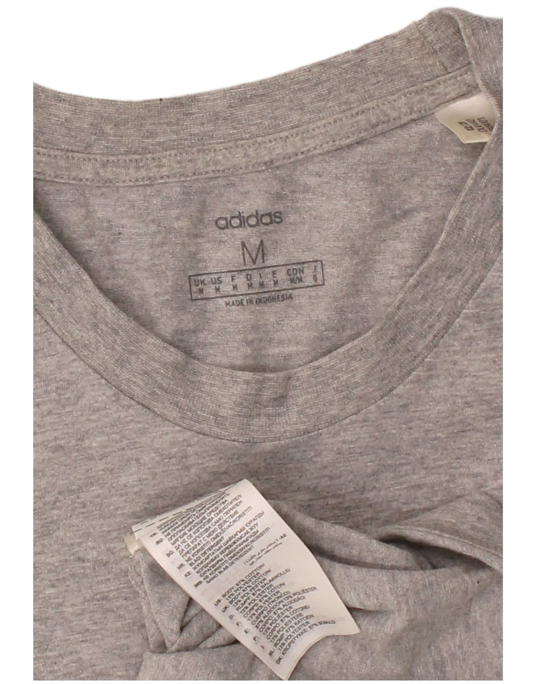 ADIDAS Mens T-Shirt Top Medium Grey Cotton