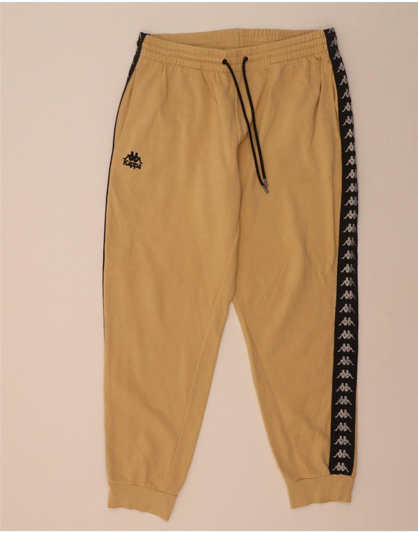 Pantaloni da tuta con grafica Kappa da uomo Joggers XL Giallo Colourblock Cotton
