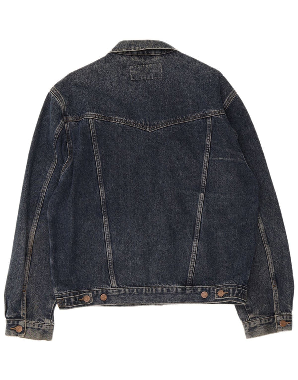 Giacca di jeans da uomo Wrangler UK 40 grande cotone blu navy