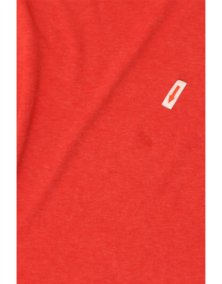 Adidas Uomo Manica Corta Regular T-shirt Top Piccolo Rosso Poliestere