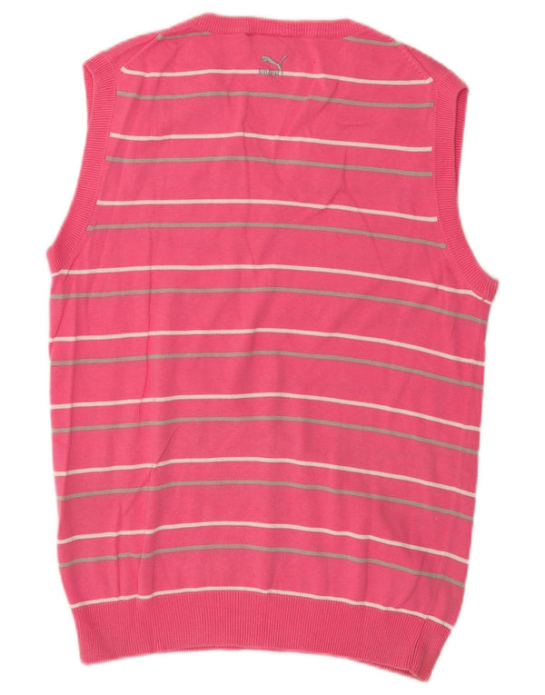 Canotta da uomo Puma Canotta in cotone a righe rosa medio