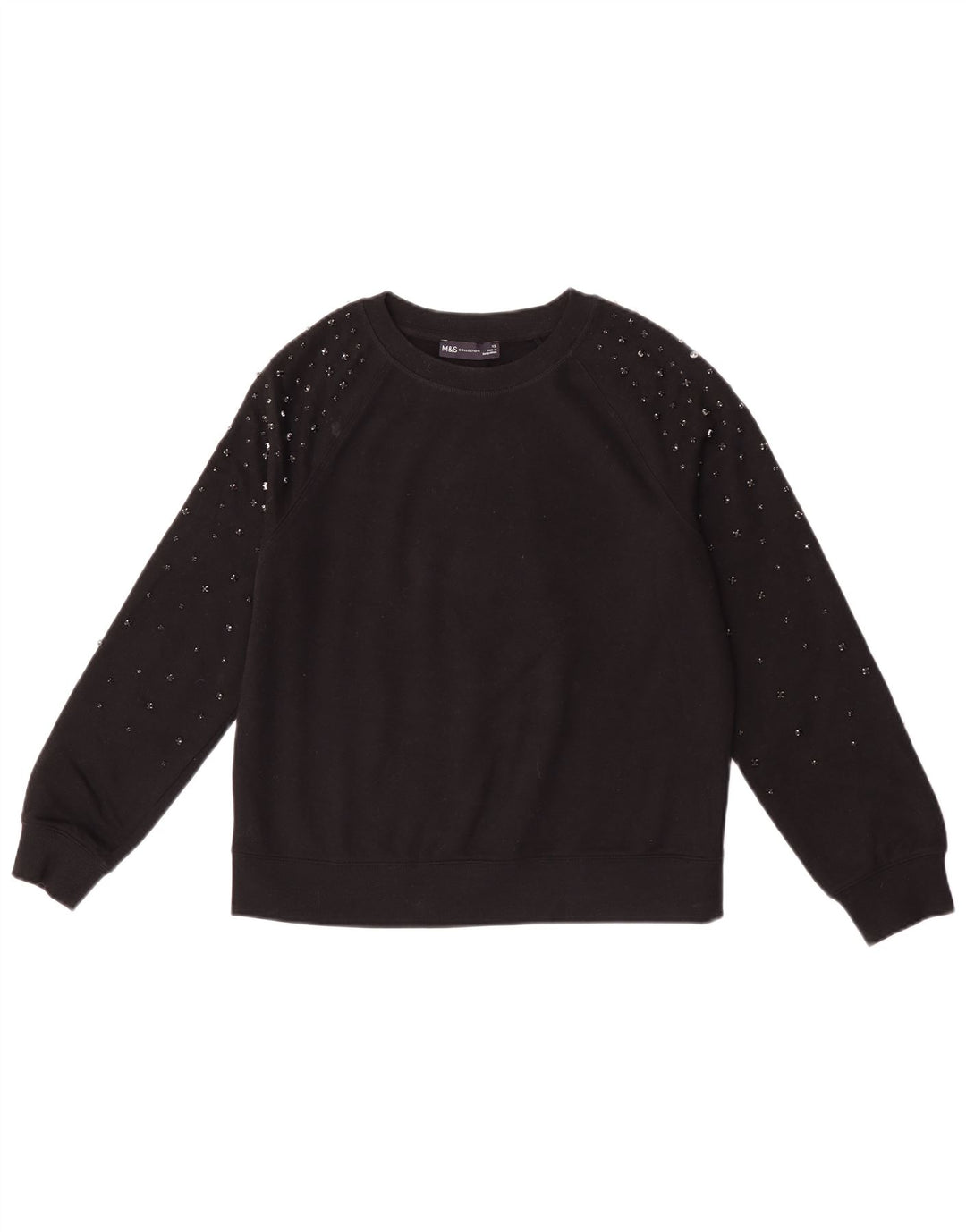 Felpa oversize da donna Marks & Spencer UK 6 XS cotone nero