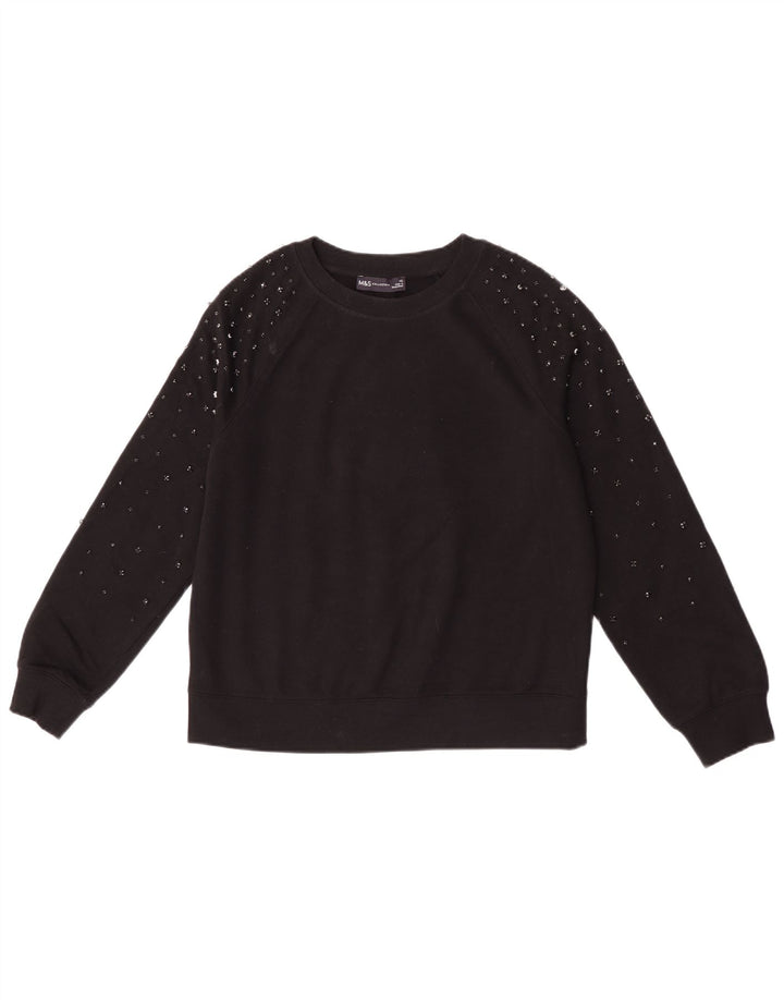 Felpa oversize da donna Marks & Spencer UK 6 XS cotone nero