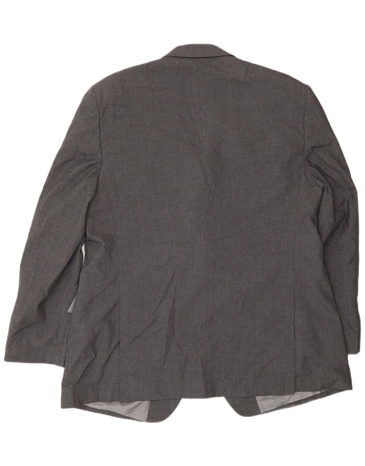Giacca blazer a 2 bottoni Marks & Spencer da uomo UK 48 2XL poliestere grigio