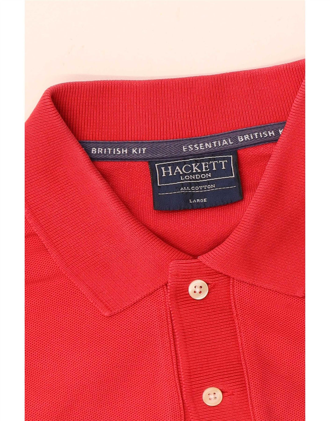 Polo grafica da uomo Hackett grande in cotone color block rosso