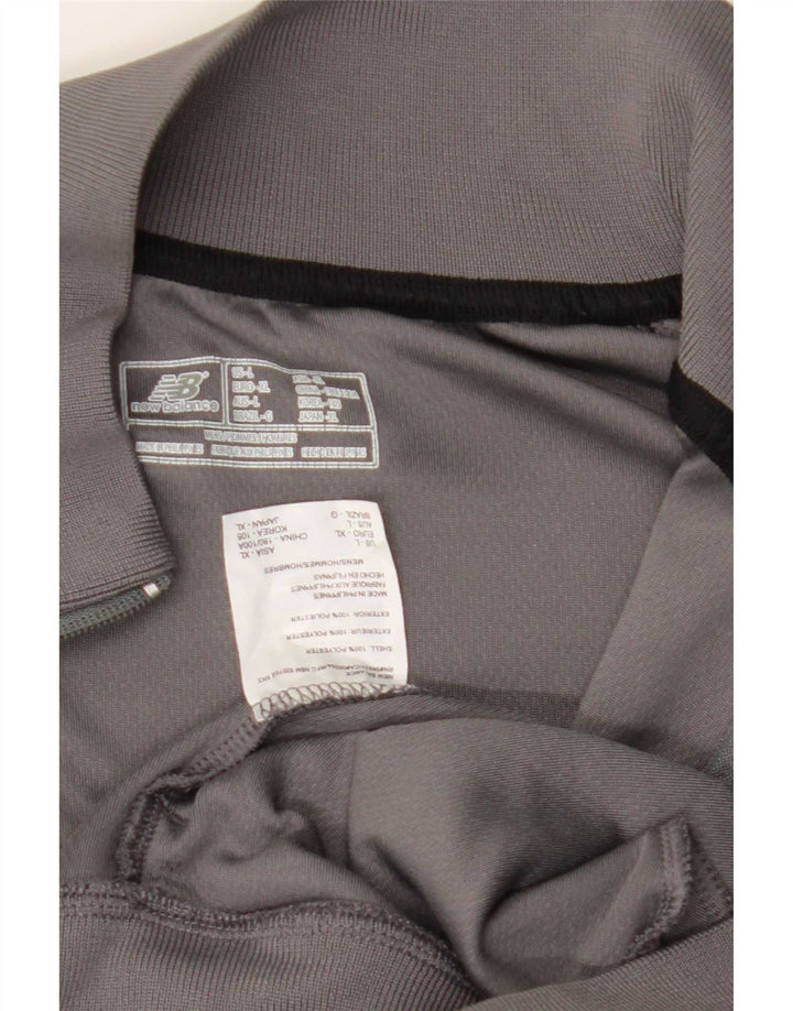 Giacca da ginnastica da uomo New Balance, grande, in poliestere grigio