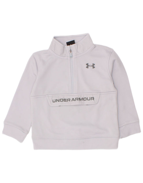 Felpa Under Armour per neonato con grafica con zip e collo, 18-24 mesi, grigia