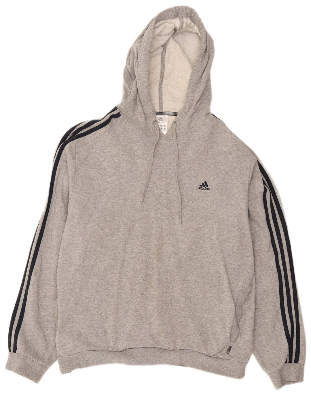 Felpa con cappuccio da uomo Adidas XL in cotone grigio