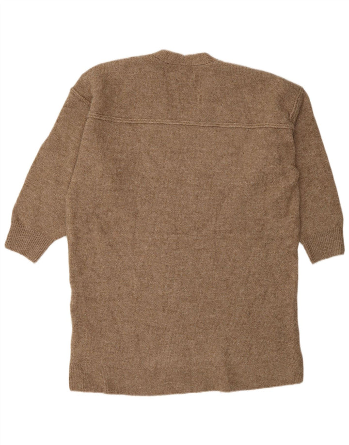 Maglione da donna oversize con scollo a V Superdry UK 12 Acrilico marrone medio