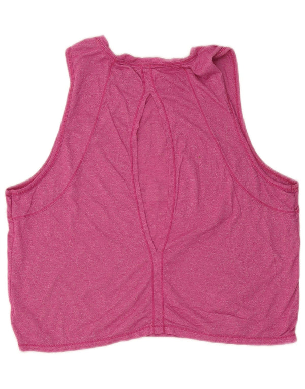 Canottiera Reebok Crop Graphic da donna UK 16 Large Pink Flecked