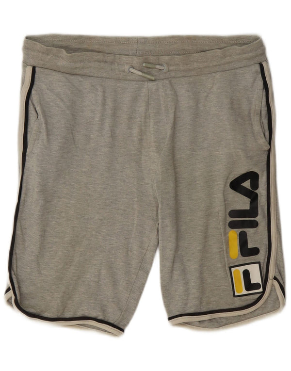 Pantaloncini sportivi grafici da donna Fila UK 14 grandi cotone grigio