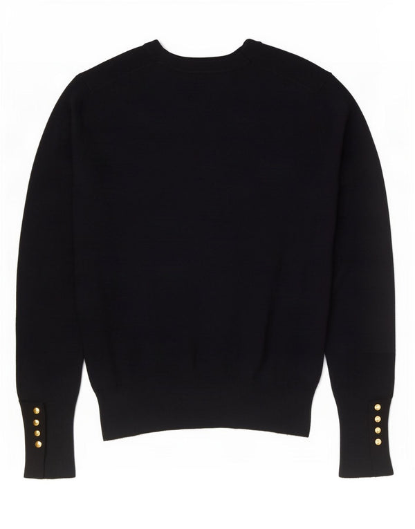 Maglione maglione girocollo da donna Zara UK 12 blu navy medio