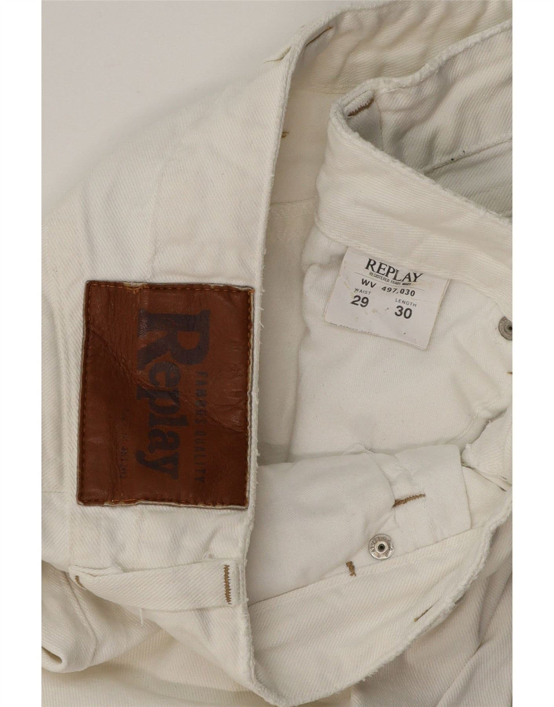 REPLAY Jeans dritti da donna W29 L30 cotone bianco