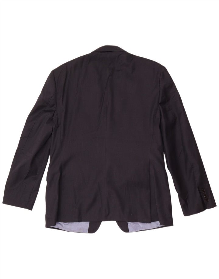 Giacca blazer da uomo a 2 bottoni French Connection UK 44 2XL Lana blu navy