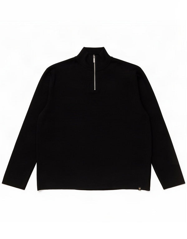 Marks & Spencer Maglione da uomo con zip e collo XL Poliestere blu navy
