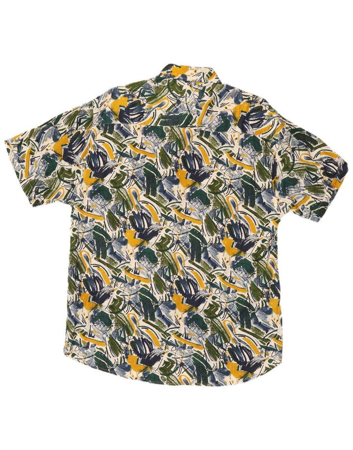 Camicia a maniche corte da uomo con motivo astratto Papillon, colore medio, multicolore